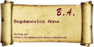 Bogdanovics Anna névjegykártya